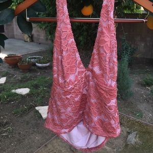 Urban outfitters halter lace top